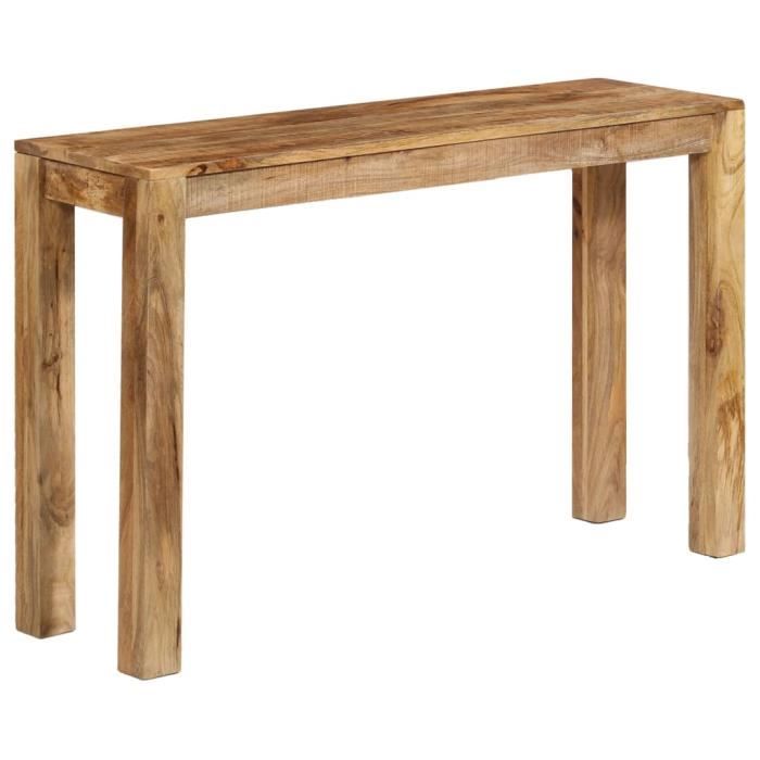 INGSHOP© Table console Bois de manguier massif 118 x 35 x 76 cm Surface polie, peinte et laquée
