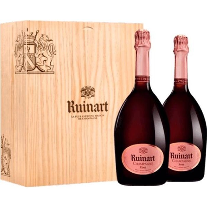Caisse bois Ruinart duo Rosé