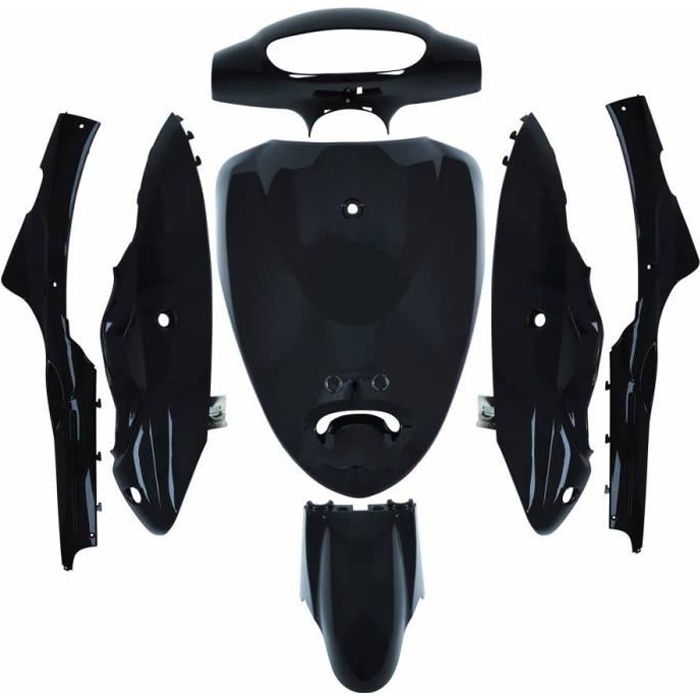 Carrosserie-carenage scoot adaptable scooter chinois noir (7 pieces)