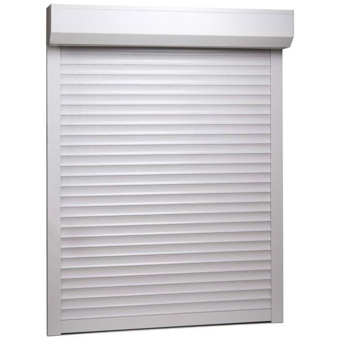 Volet roulant Style contemporain - Aluminium 140 x 150 cm Blanc élégant ♫94120