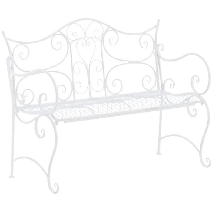 PERGOLA CLP Banc De Jardin Tara I Banquette De Jardin en Fer Forgé Style Rustique I Banc D'Extérieur Terrasse Balc1616