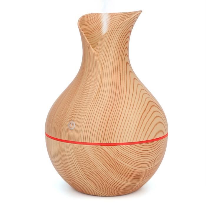 Sonew Diffuseur d'Arôme Ultrasonique USB LED Humidificateur Arôme Diffuseur Huile Essentielle à Ultrason Maison(Grain en Bois