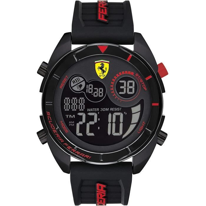 Ferrari-Montre Digital pour Hommes à movement Quartz en Silicone - 0830743