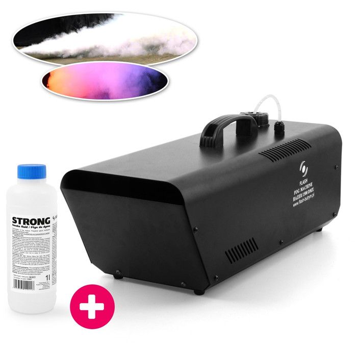 Machine à fumée 1500W - DMX - Télécommandes filaire + sans fil - Flash F1700066-HAZER + 1L de liquide