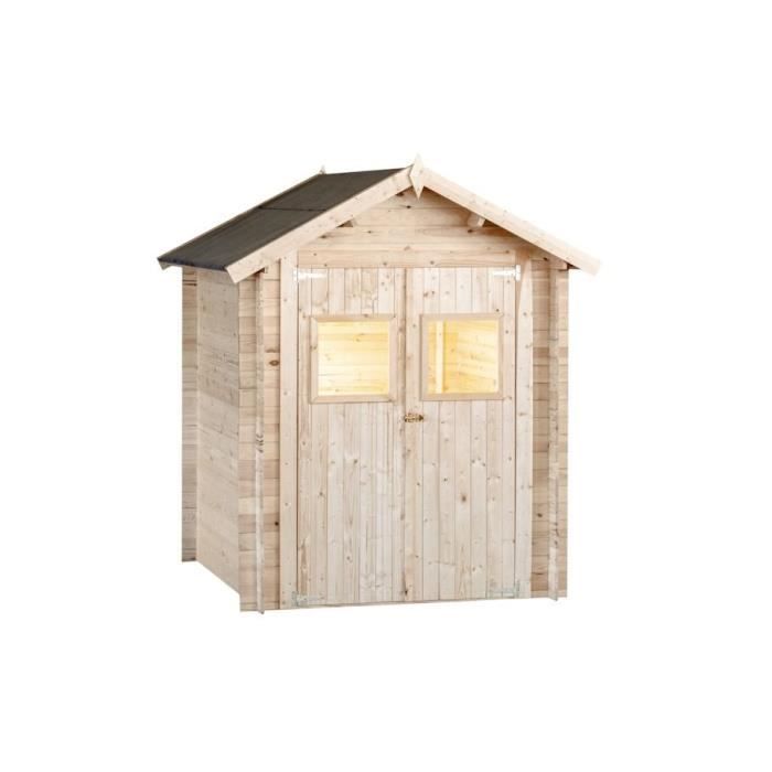 Abri de jardin en bois 19 mm - 180 x 180 cm - 3,24m²