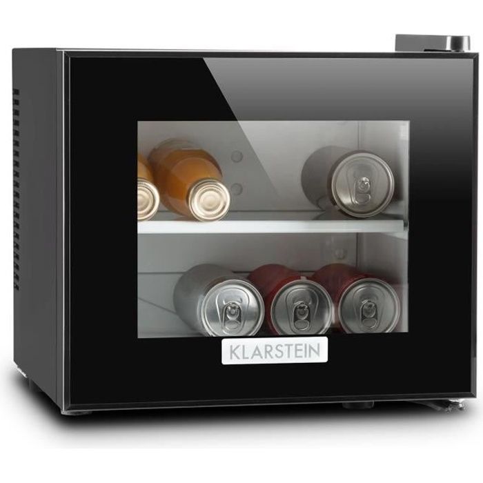 Klarstein Frosty - Mini frigo pour boissons et snacks / Réfrigérateur compact pour chambre d'hotel (contenance 10L, 65W, Classe A)