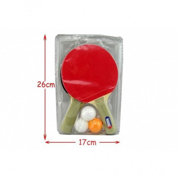 Lot de 2 raquette et 3 balle tennis de table - Sport Loisir Ping Pong - 960