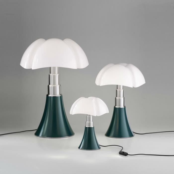 PIPISTRELLO-Lampe ampoules LED pied télescopique H66-86cm Vert Agave Martinelli Luce - designé par Gae Aulenti H ajustable : 66 à