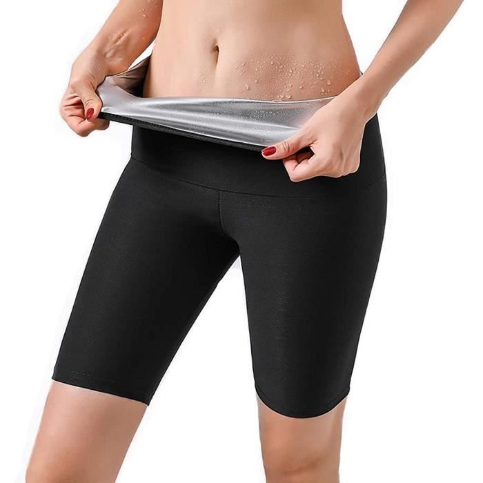 Sauna Sweat Shapewear Short Taille Haute pour Femme Perte de Poids Pantalon de Sauna, Contrôle du Ventre Shapewear Short