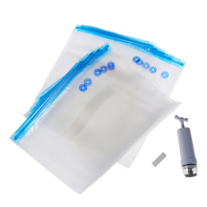 Food Vacuum Bags Fresh-keeping Exhaust Seal Bag Set(Blue)