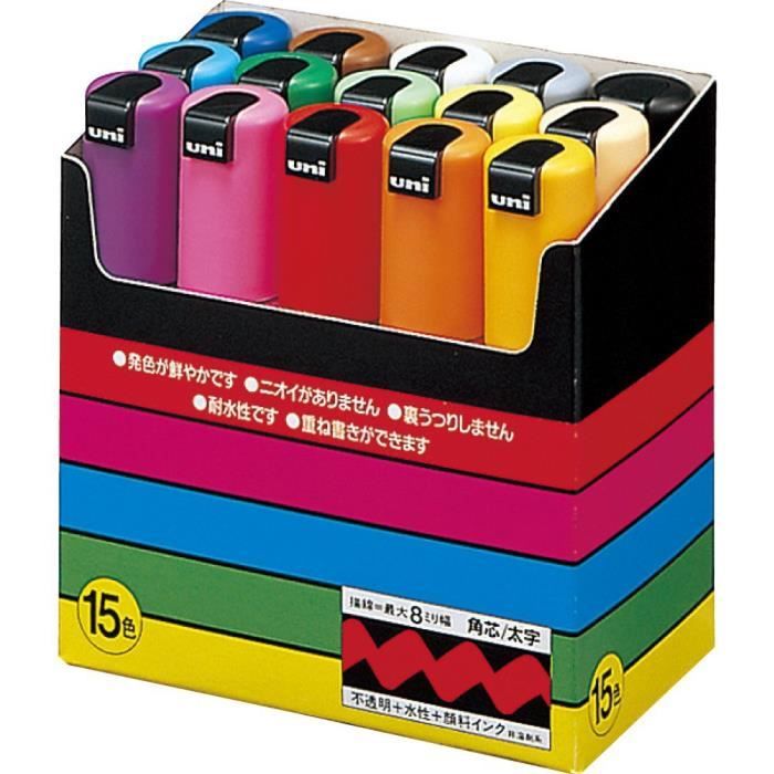 Uniball Uni Posca Boîte de 15 Marqueurs Assortis PC8K-15 by Mitsubishi Pencil