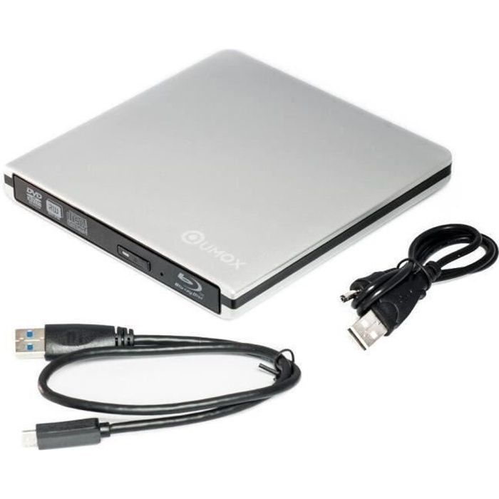 3D Lecteur/Graveur Blu-ray USB 3.0 Externe Portable Graveur Drive BD-RE DVD RW Drive Windows 95, 98, ME, 2000, XP, Vista, 7, 8 Mac