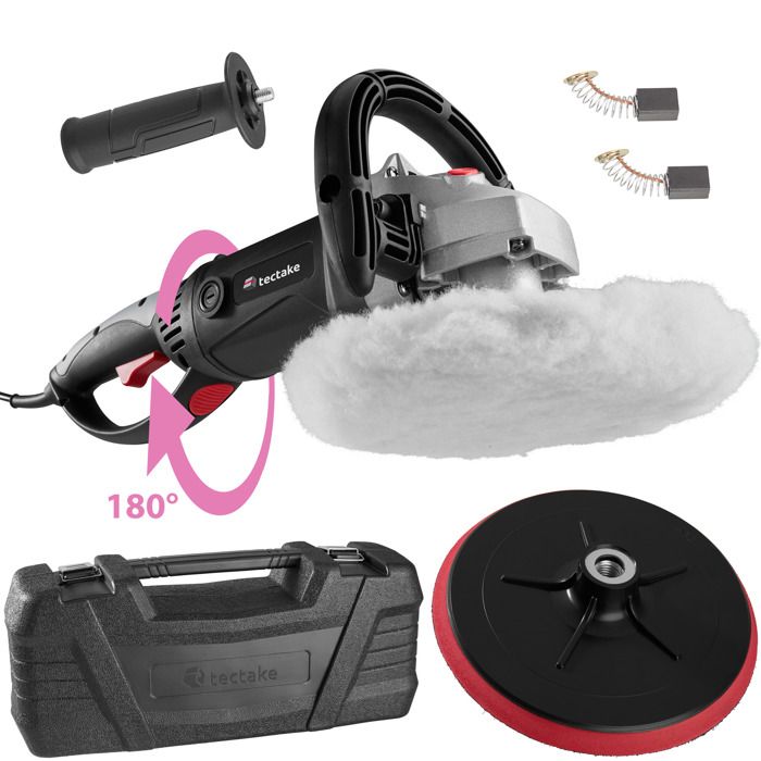 TECTAKE Lustreuse Polisseuse Rotative 1500 Watt - 3000 Tours/min + Valise de transport