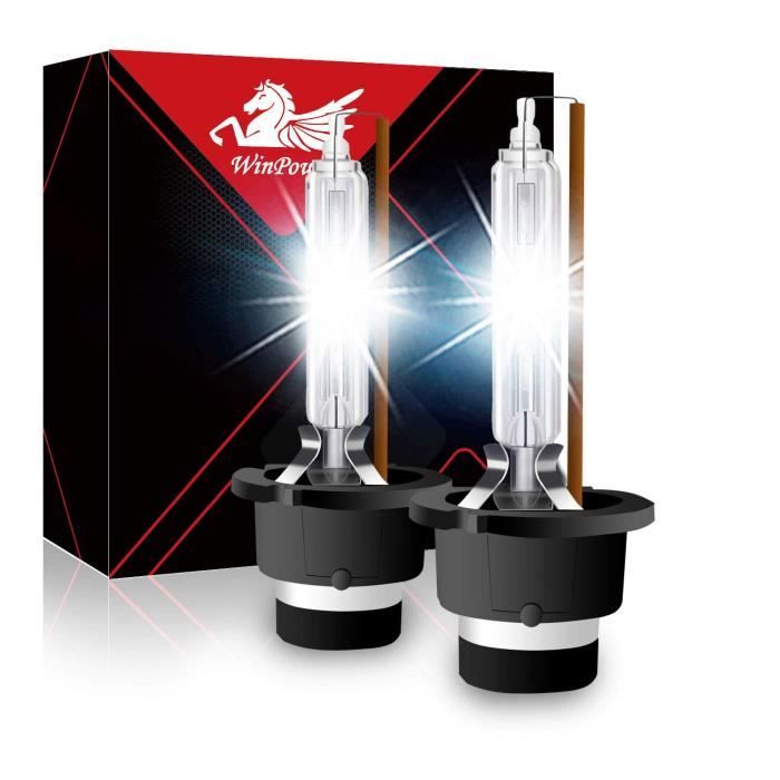 2 Ampoules Voiture D4C D4S 35W 12V WINPOWER Lampe Rechange Remplacement Feu XENON 4300K pour Honda Lexus Mitsubishi Subaru Suzuki