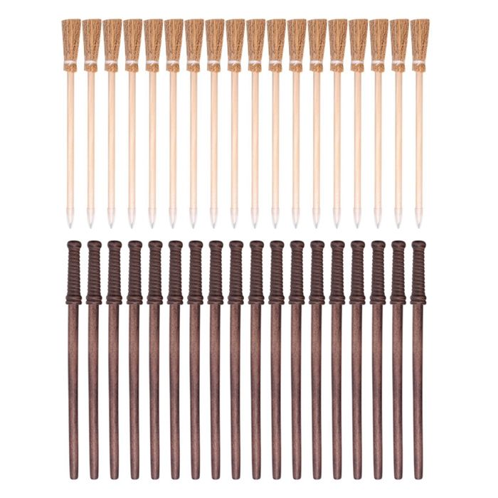 50 Pcs SorcièRe Balai Crayons Pour Halloween Balai Crayons à Bille Halloween Party Favors