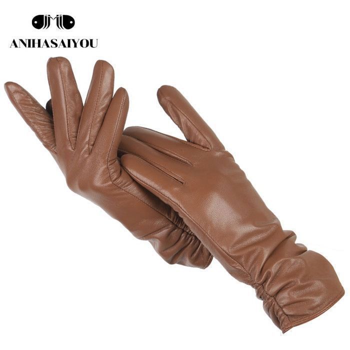 Gants D'hiver Femme Ultra Doux - Fibres Synthétiques, Fonctionnement écran Tactile, Taille Unique, Couleur Blanc