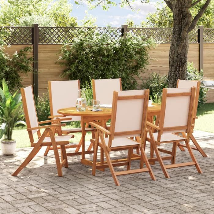 vidaXL Ensemble à Manger de Jardin Bois d'Acacia
