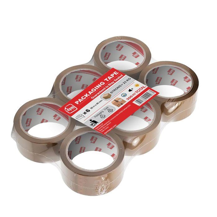 Ruban D'emballage Tesa 60418 - Extra Long 132m X 50mm - 85% PET Recyclé - Sans Solvants - Pour Cartons Jusqu'à 35kg - 2
