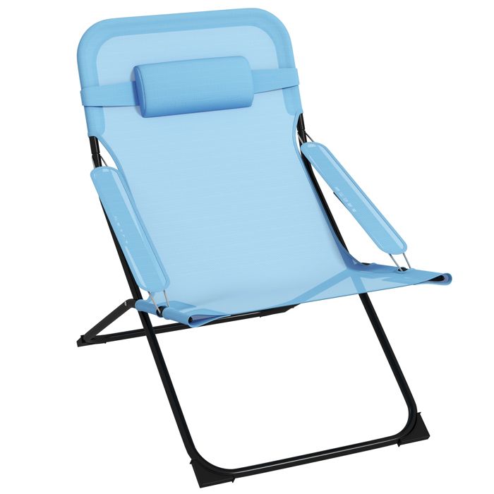 Chaise Pliante De Camping – Légère, Avec Dossier En Maille Respirante, Idéale Pour Pique-nique, Jardin, Plage Ou Randonnée