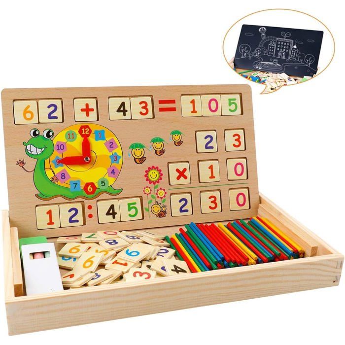 ZUNIPLEX Tableaux pour enfants Montessori,1x1 jeu d'apprentissage, multiplication montessorienne en bois,table de multiplication pour l'école primaire,table de multiplication en bois