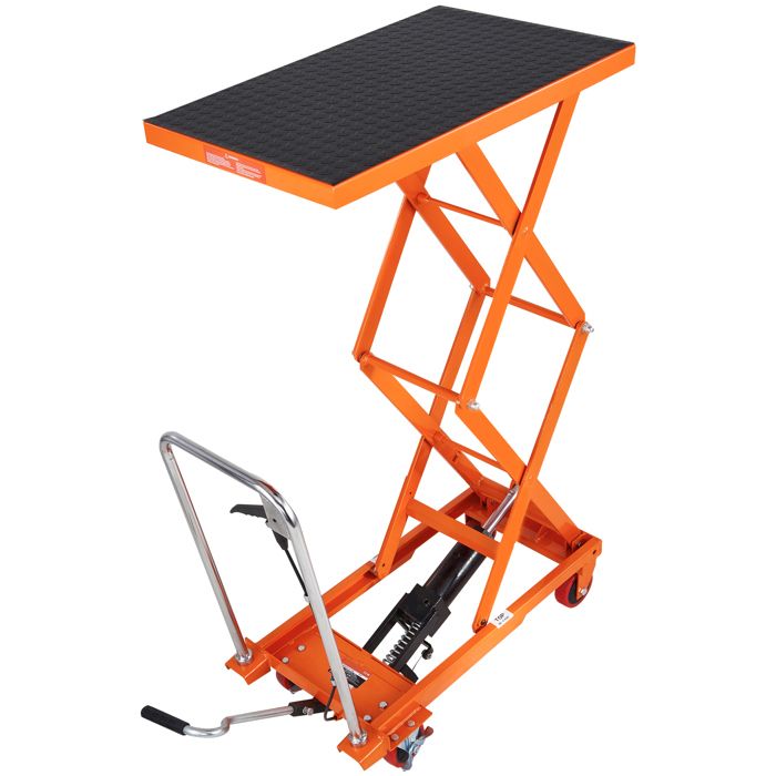 Pont élévateur Moto Hydraulique MSW - Capacité 150 Kg - Hauteur Réglable 35-87 Cm - Plateforme 41x35 Cm
