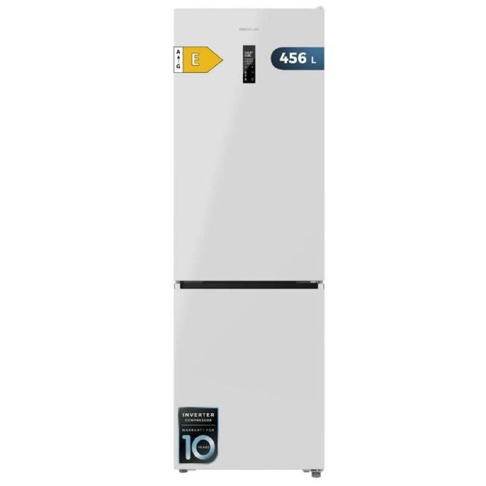 Cecotec Réfrigérateur Combiné 456L Total No Frost Bolero CoolMarket Combi 456 White E. Hauteur 201cm et Largeur 595cm