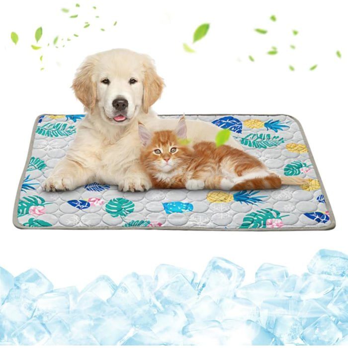 Tapis rafraîchissant - 100 x 70 cm - Convient aux chiens et aux chats - Lavable - Antidérapant