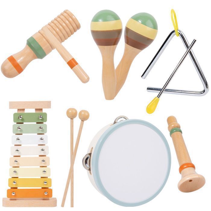 Instrument de Musique pour Enfant, Jouet en Bois Éveil Musicaux