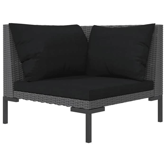NEW 2025 Banc de jardin - GKK - Siège de jardin - avec coussins - Résine tressée demi-ronde GGK1650