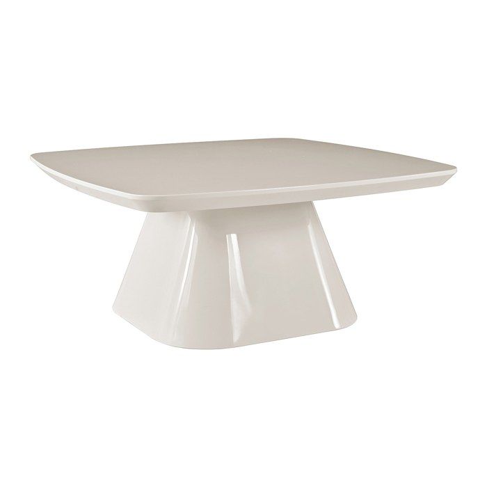 Table basse en MDF - Crème laqué - NATAZA