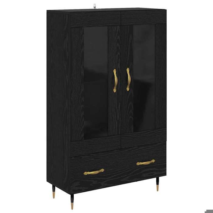 [1547970]Enfilade Meuble haut - Buffet de salonmeuble de rangement Chêne noir 695x31x115 cm Bois dingénieriePoids:27.19 Kg