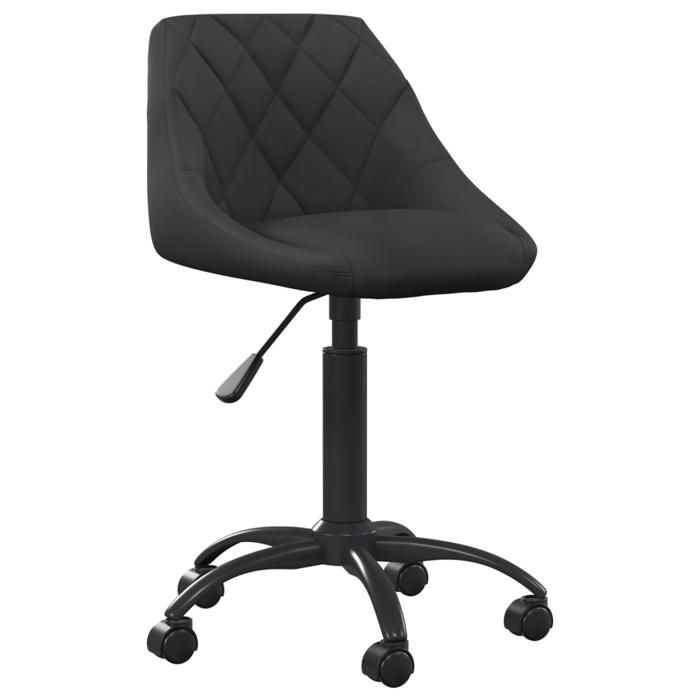 NEW 2026 Chaise de bureau Fauteuil simple pour 1 personne Noir Velours 44x46x(67.5-79) cm L7016