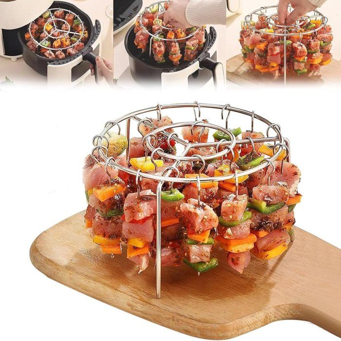 Support à brochettes avec 24 brochettes.