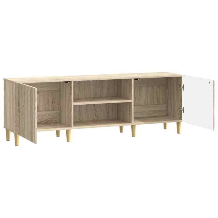 Meuble TV - vidaXL - bois dingénierie - chêne sonoma - 2 portes - 1 étagère - style vintage - 150 x 31 x 50 cm 274xdu60o