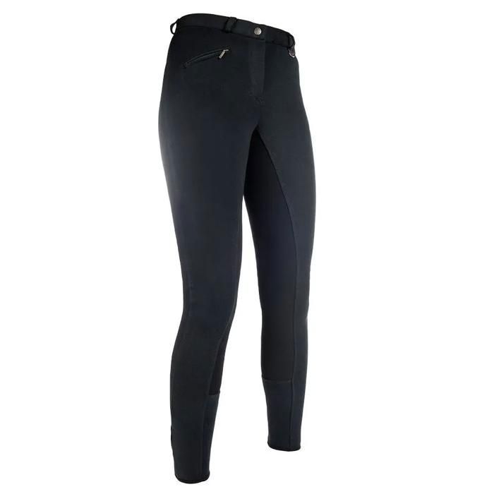 Pantalon équitation mid grip femme HKM Basic - schwarz/schwarz