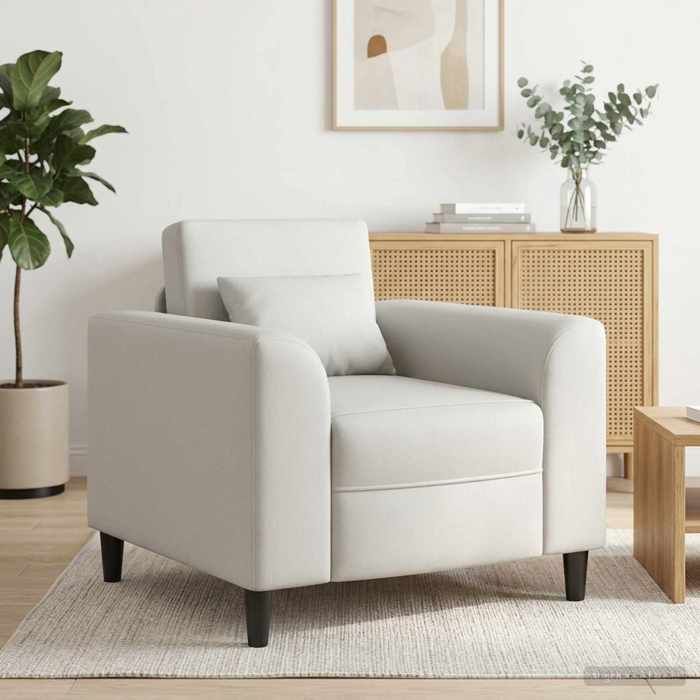 vidaXL Fauteuil Blanc Simili cuir 42042474