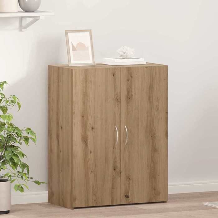 Cabinet de bureau - vidaXL - bois dingénierie - chêne artisanal - grand rangement - 70 x 32 x 77.5 cm@kgo24e