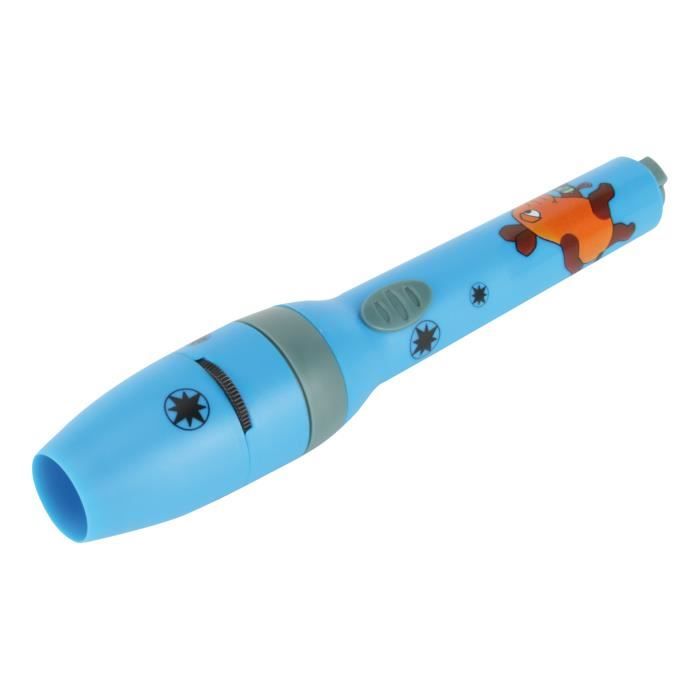 Lampe de poche pour enfants ANSMANN LED en bleu avec piles - avec 5 images de souris