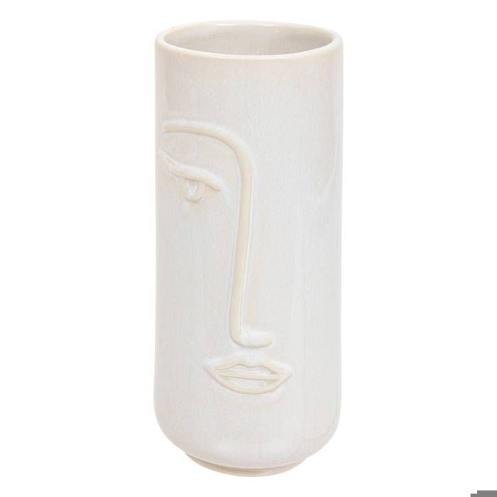 Vase visage Soleya céramique H25cm blanc - Atmosphera Créateur dintérieur Vase visage Soleya céramique H25cm blanc - Atmosphera Créateur dintérieur