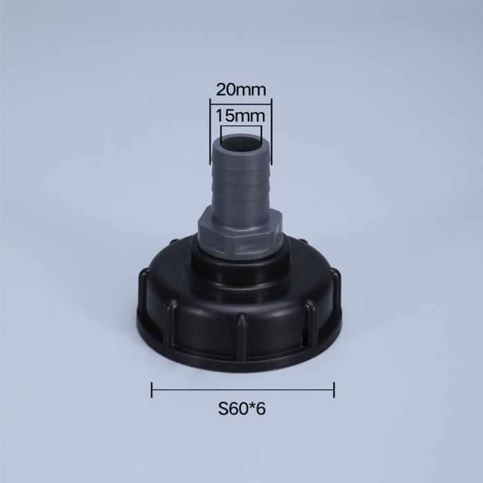 Rallonge De Tuyau De Vidange 5,1 Cm Pour Réservoir IBC 1000L - Avec Bouchons - Filetage 45mm - 6