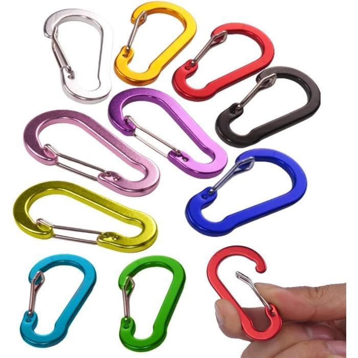 10 Couleur Petit Mousqueton Prote Clés D Anneau Multicoulor Mousqueton
