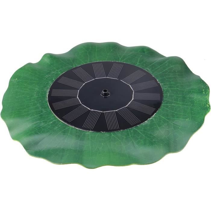 Froadp Fontaine Solaire Pompe à Eau De Bassin Exterieur Flottante Cycle De Pompe Pour Mini Étang Décoration De Jardin Oiseau Bain (8V/1.4W-Lotus