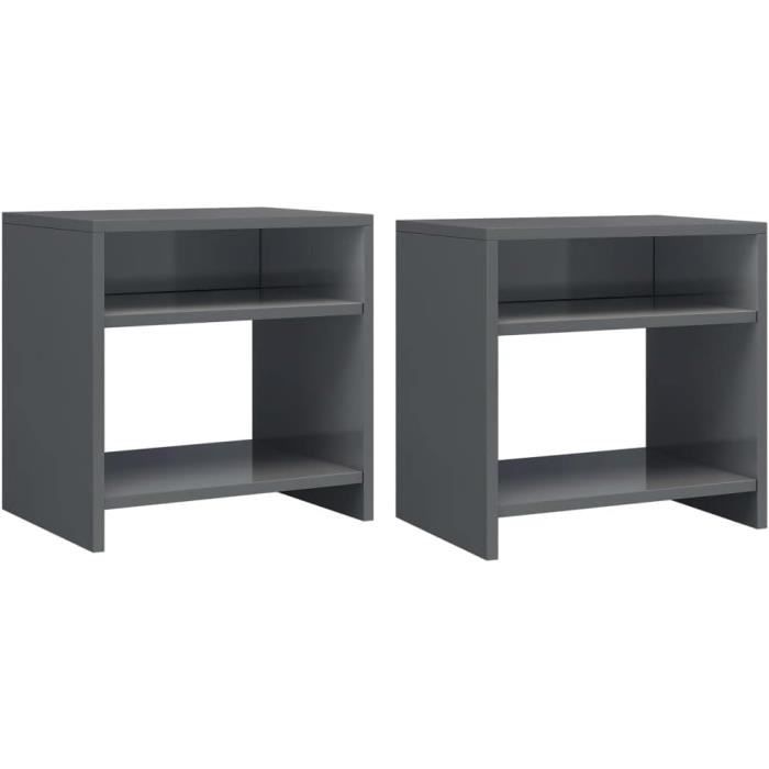 Table De Chevet Aggloméré Blanc/noir VidaXL - Design Moderne Pour Chambre Ou Salon