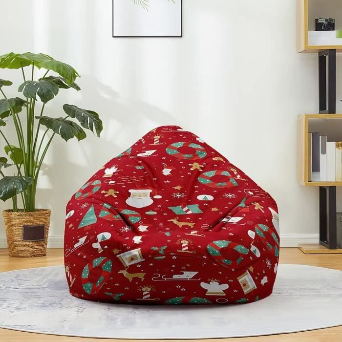 Grand Pouf Poire Byzesty Étoiles - Sans Remplissage - Idéal Chambre Enfant, Rangement Ludique