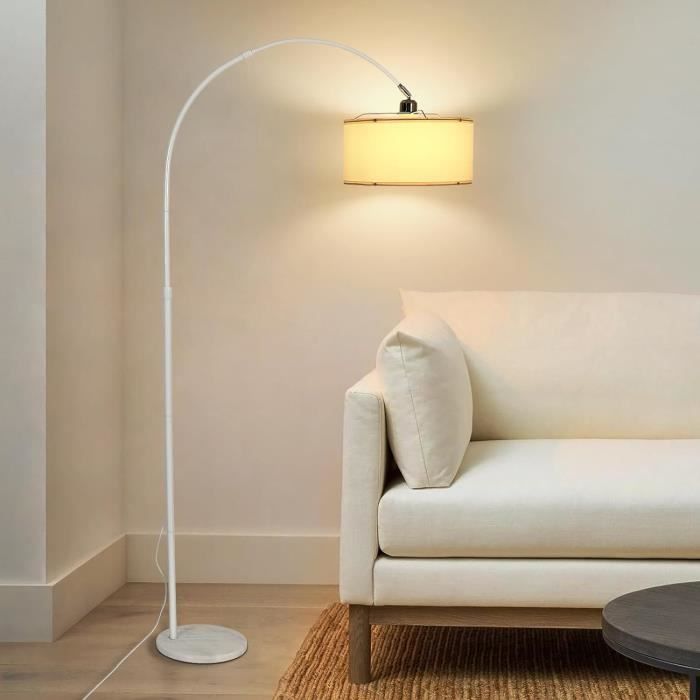 Lampadaire Moderne Marque Blanc Socle en Marbre Pour Salon — free download