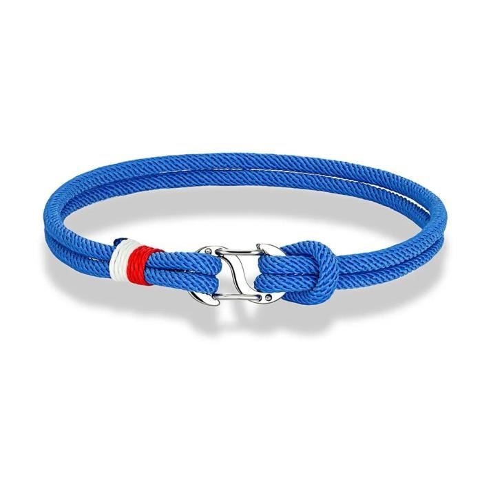Made by Nami Bracelet surfeur pour hommes et femmes - boho hippie - accessoires de plage et de festival - fabriqués à la main - 100% coton écologique, imperméable et ajustable (Arc-en-ciel