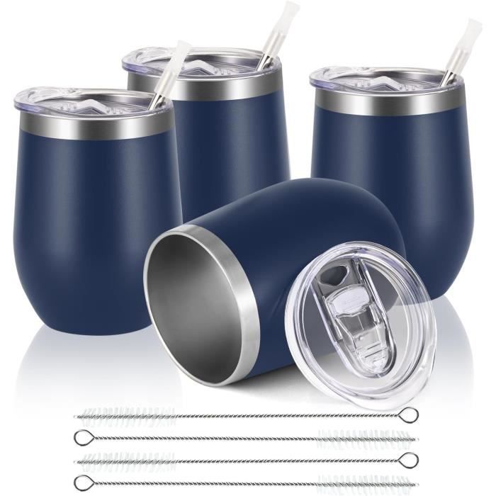 Verres à vin à tige en acier inoxydable pour voyage, barbecue, cuisine, verres à vin rouge-blanc