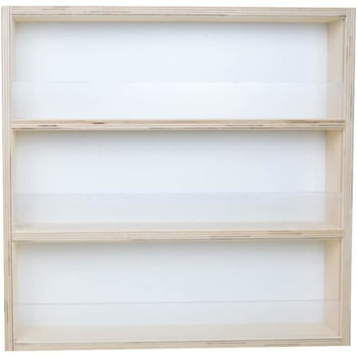 Porte-Épices Étagère En Bois Avec 3 Étagères Pour Épices, Bocaux Et