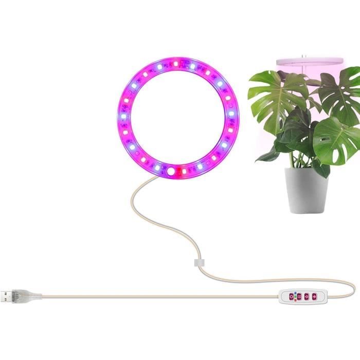 Lampe Croissance LED FenglinWisdom - Spectre Complet USB - Minuterie 3/6/12h - Étanche - 2 Panneaux