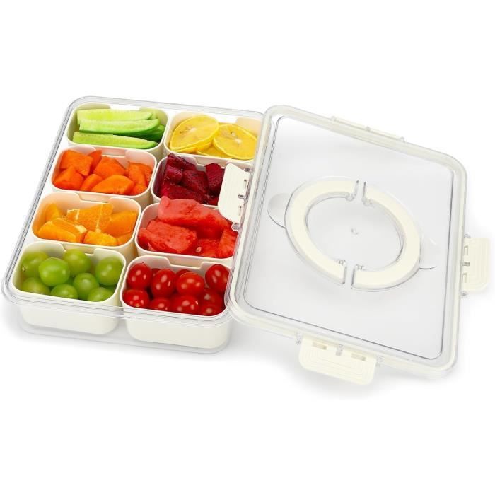 BELLE VOUS Plateau Compartiment De Service Rond Avec Couvercle - 28,5